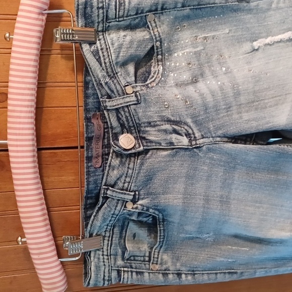 MATERIAL GIRL JUNIOR LOW RISE FLARED JEANS - Picture 2 of 8